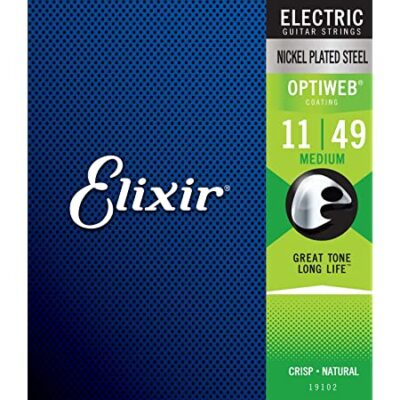 Elixir Medium Electric Strings with Optiweb Coating