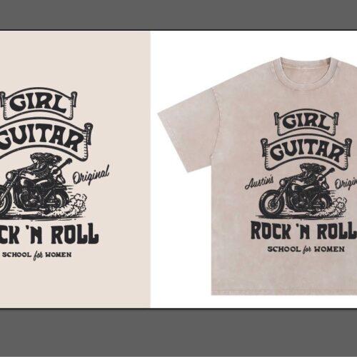 White Motorcycle Boxy Tee
