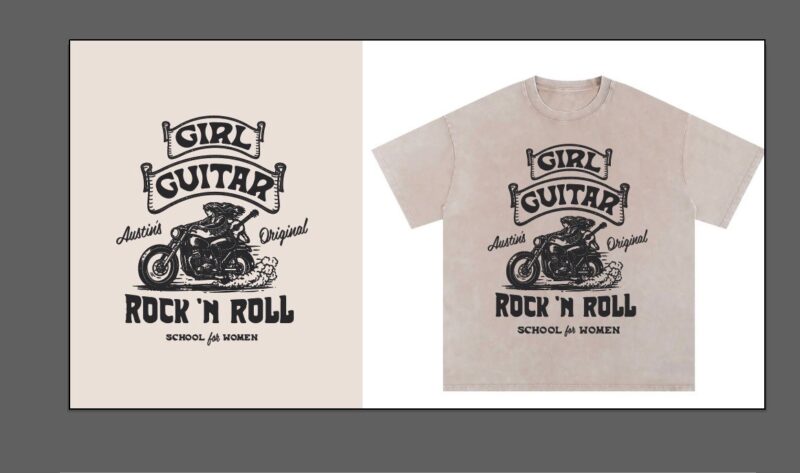 White Motorcycle Boxy Tee