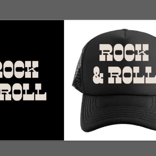 Black Rock and Roll Trucker Hat
