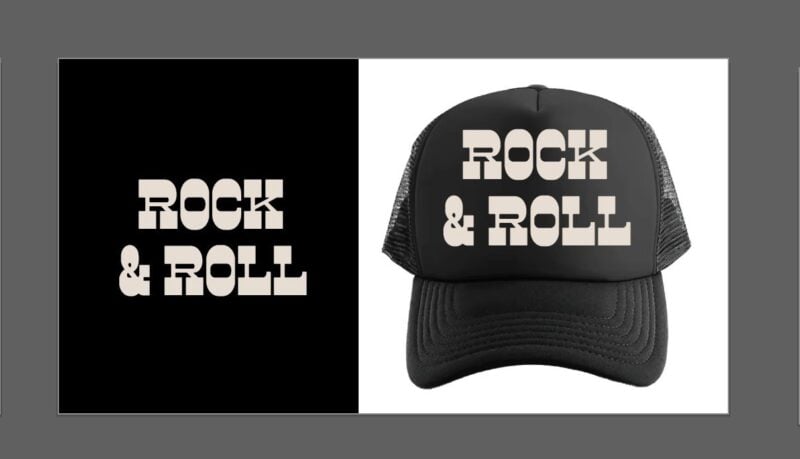 Black Rock and Roll Trucker Hat