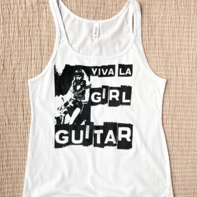 Viva La Girl Guitar White Tank