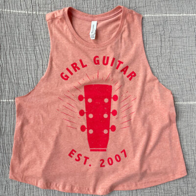 Pink Headstock Muscle Tank